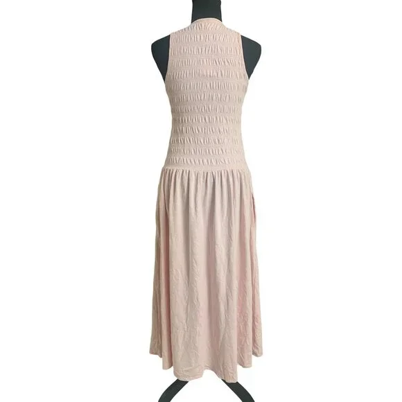 Universal Thread Womens Light Pink Sleeveless Smocked Bodice Maxi Dress Large - Picture 4 of 12